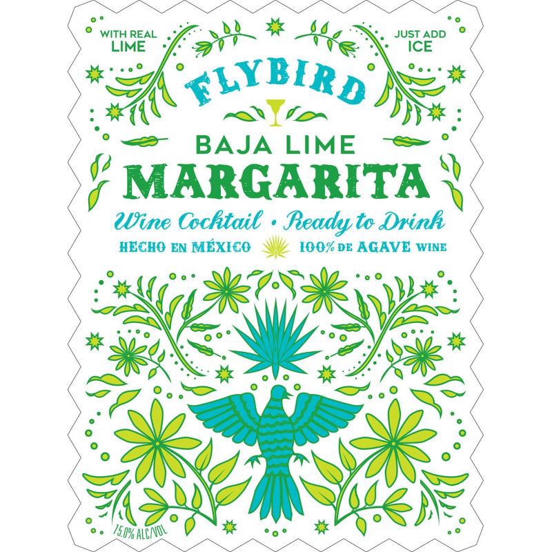 slide 2 of 8, Flybird Baja Lime Margarita Wine Cocktail - 750ml Bottle, 750 ml
