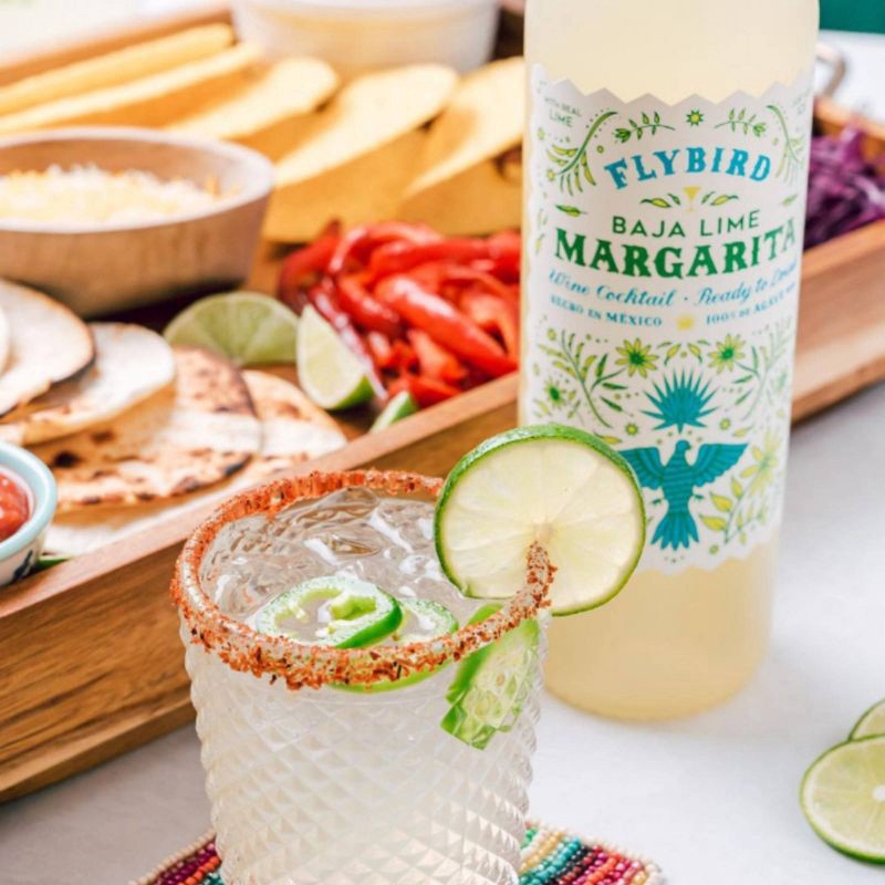 slide 8 of 8, Flybird Baja Lime Margarita Wine Cocktail - 750ml Bottle, 750 ml