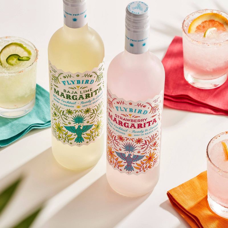 slide 2 of 8, Flybird Strawberry Margarita Wine Cocktail - 750ml Bottle, 750 ml