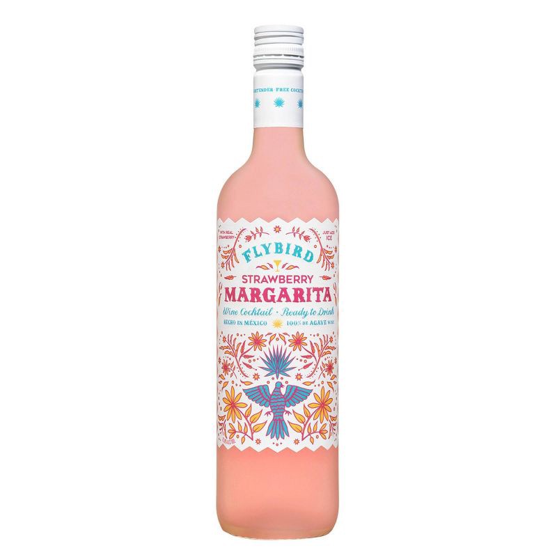 slide 1 of 8, Flybird Strawberry Margarita Wine Cocktail - 750ml Bottle, 750 ml