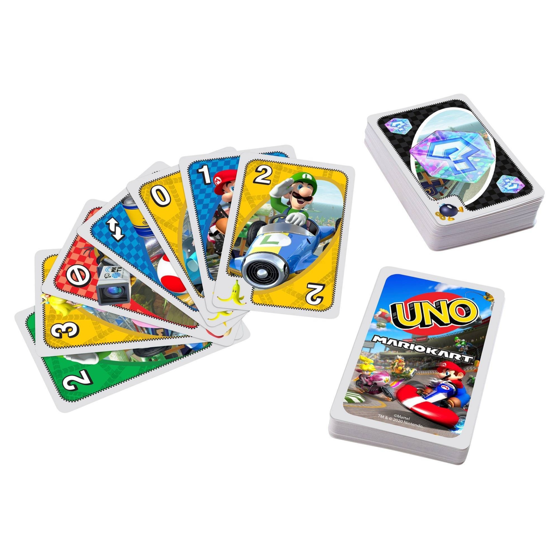 slide 1 of 1, UNO Mario Kart Card Game, 1 ct