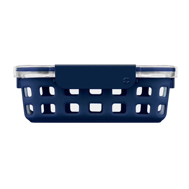 slide 1 of 4, Ello 3.4 Cup Glass Food Container - Navy, 1 ct