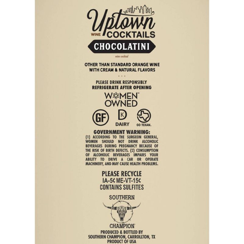 slide 4 of 4, Uptown Cocktails Uptown Chocolatini Wine Cocktails - 1.5L Bottle, 1.5 liter