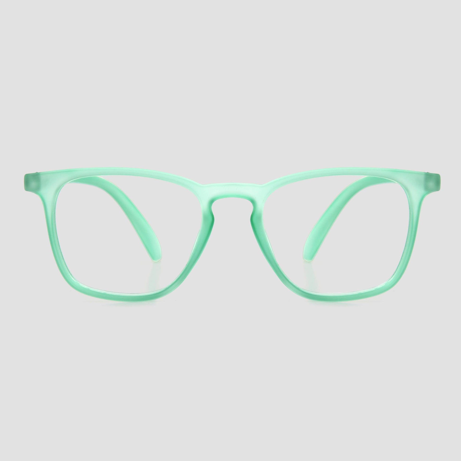 slide 1 of 3, Women's Crystal Square Blue Light Filtering Glasses - A New Day Mint, 1 ct