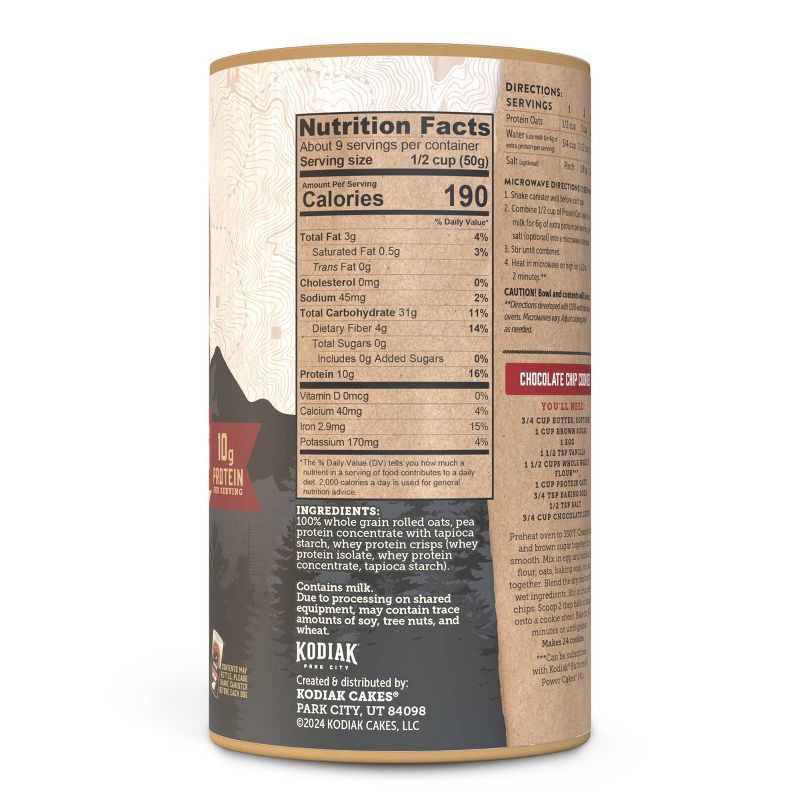 slide 3 of 8, Kodiak Cakes Kodiak Protein-Packed Oatmeal - 16oz, 16 oz