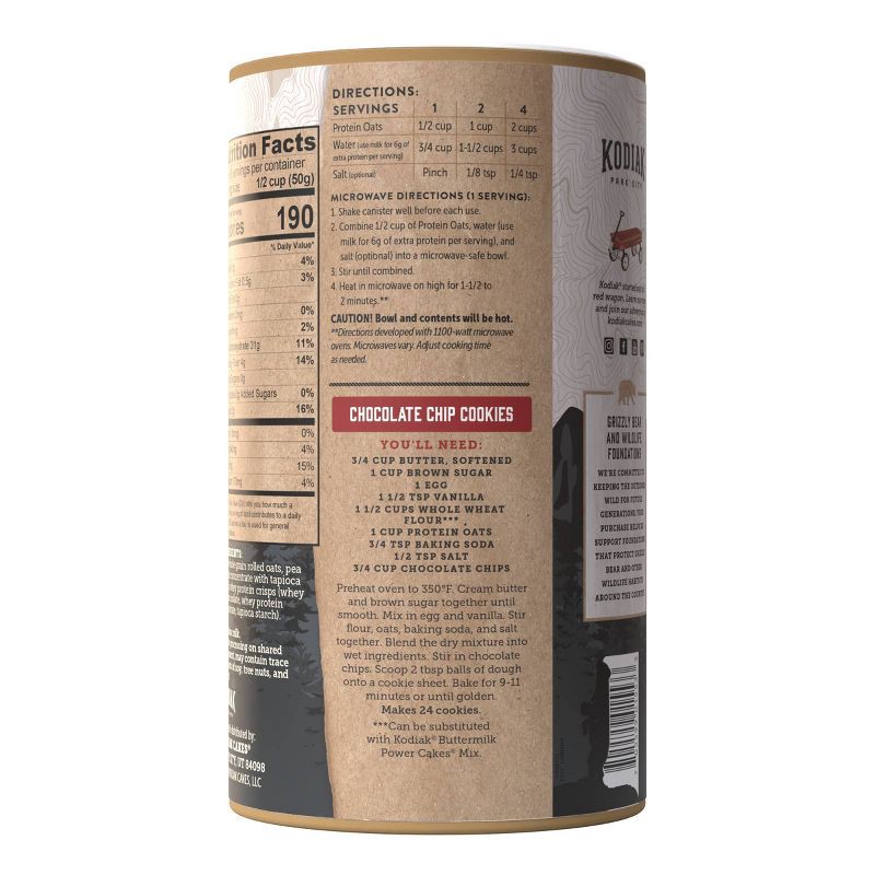 slide 4 of 8, Kodiak Cakes Kodiak Protein-Packed Oatmeal - 16oz, 16 oz
