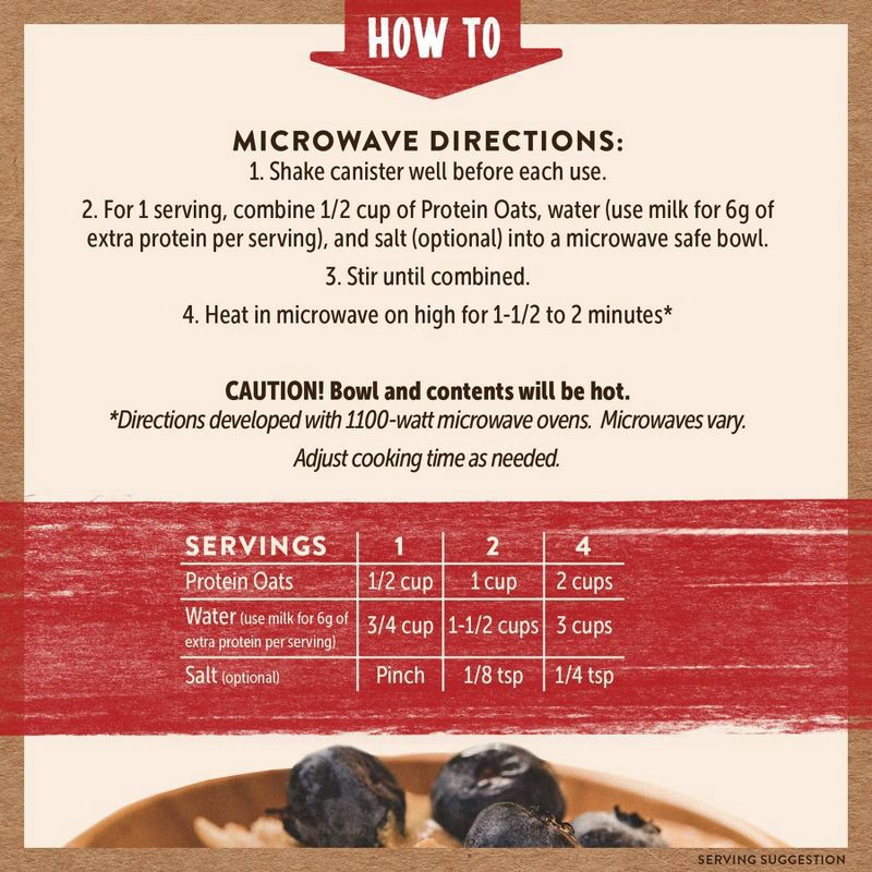 slide 6 of 8, Kodiak Cakes Kodiak Protein-Packed Oatmeal - 16oz, 16 oz