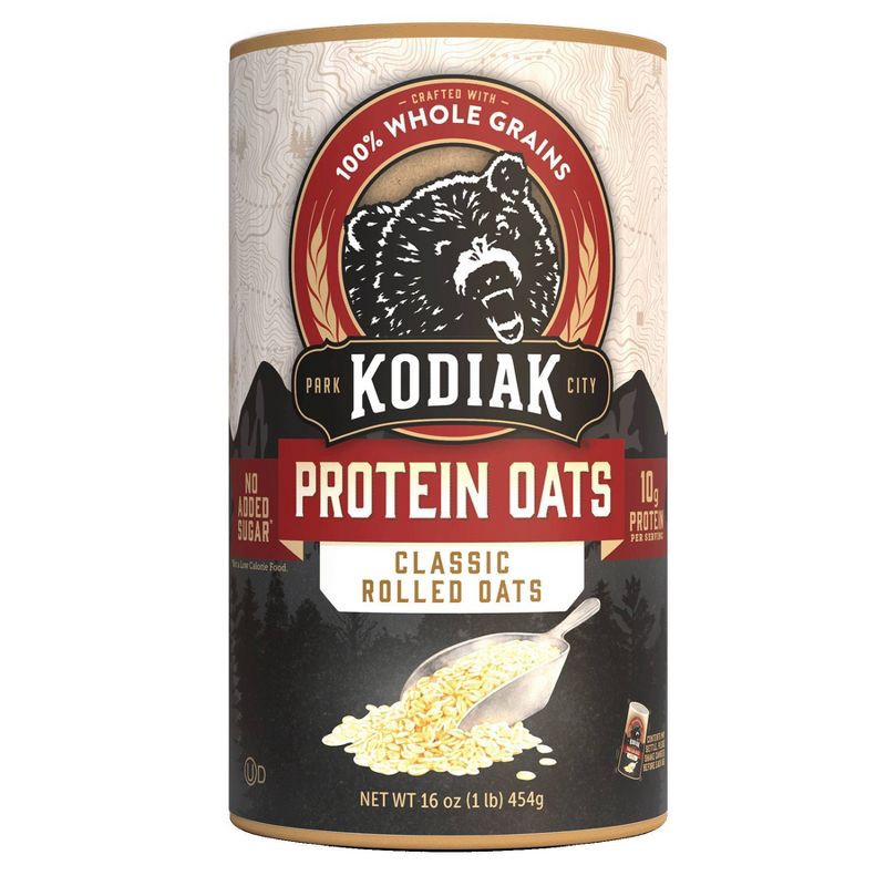 slide 1 of 8, Kodiak Cakes Kodiak Protein-Packed Oatmeal - 16oz, 16 oz