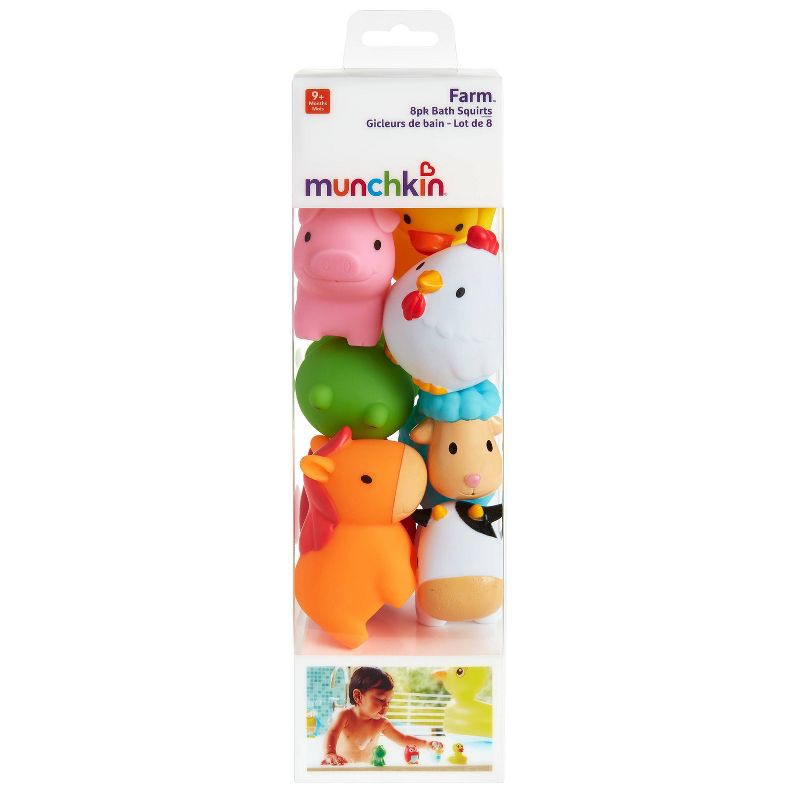 slide 3 of 3, Munchkin Farm Squirts Bath Toy 8pk, 8 ct