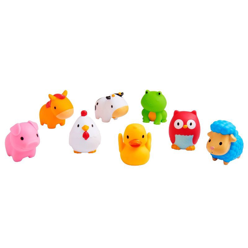 slide 1 of 3, Munchkin Farm Squirts Bath Toy 8pk, 8 ct