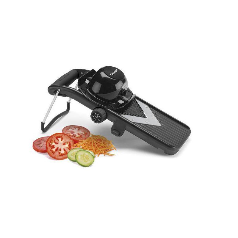 slide 2 of 6, Cuisinart V-Blade Mandoline: Stainless Steel & Plastic Slicer, 2 Blades, Soft-Grip Handle, Freestanding, Black, 1 ct