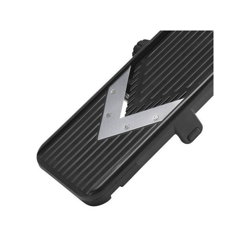 slide 3 of 6, Cuisinart V-Blade Mandoline: Stainless Steel & Plastic Slicer, 2 Blades, Soft-Grip Handle, Freestanding, Black, 1 ct