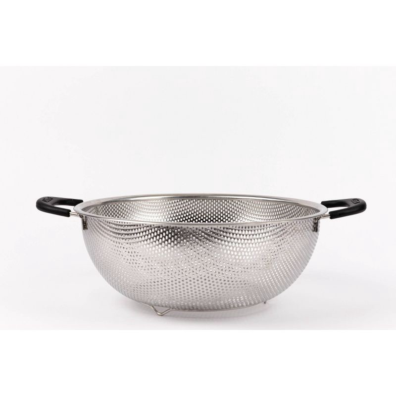 slide 1 of 4, Cuisinart 5qt Hard Mesh Colander: Stainless Steel Strainer, Soft-Grip Handle, Dishwasher-Safe, Silver, 11.2" Width, 5 qt