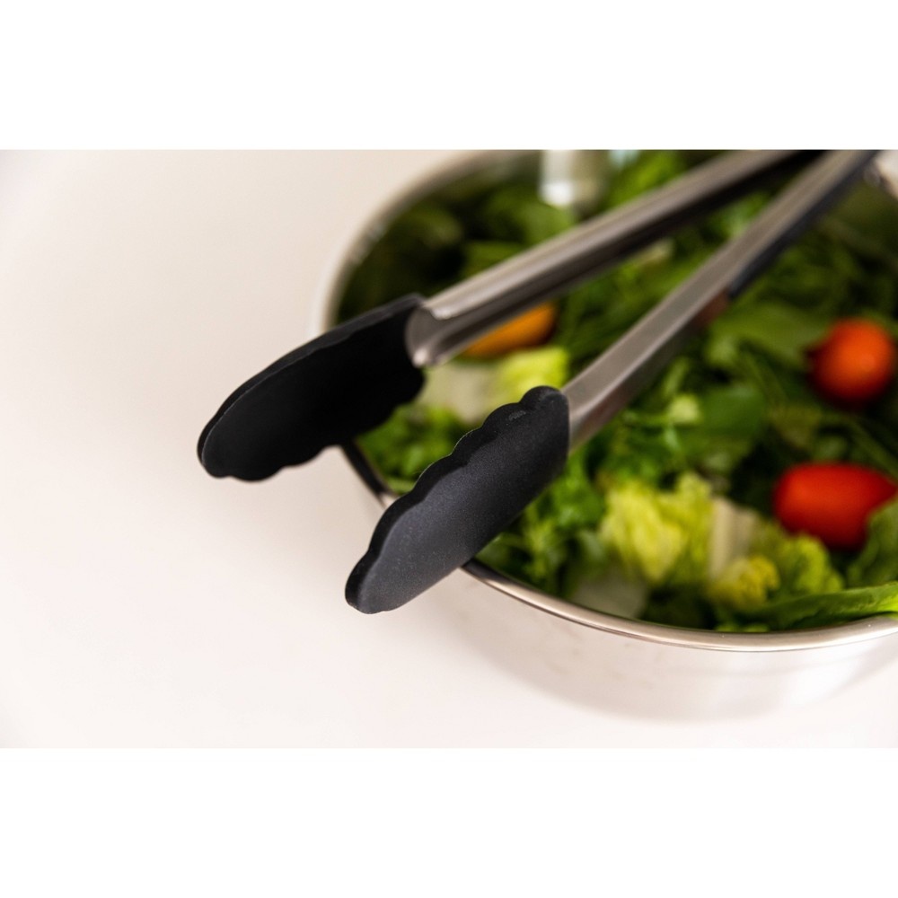 Cuisinart 12 Inch Silicone Tipped Stainless Steel Tongs - CTG-00-12STN