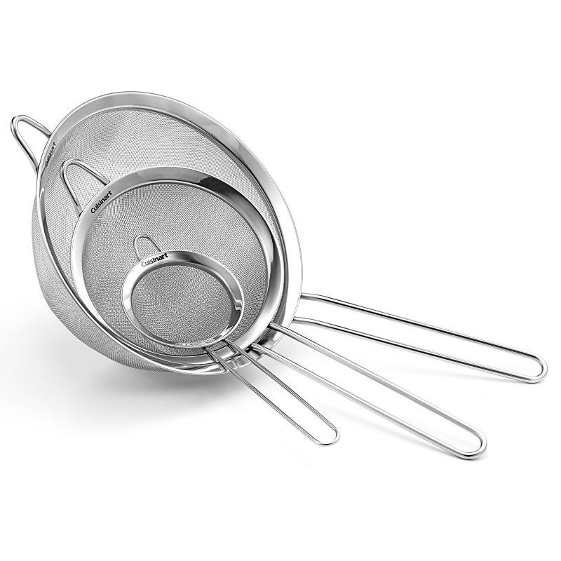 slide 1 of 7, Cuisinart Set of 3 Mesh Strainers, 1 ct