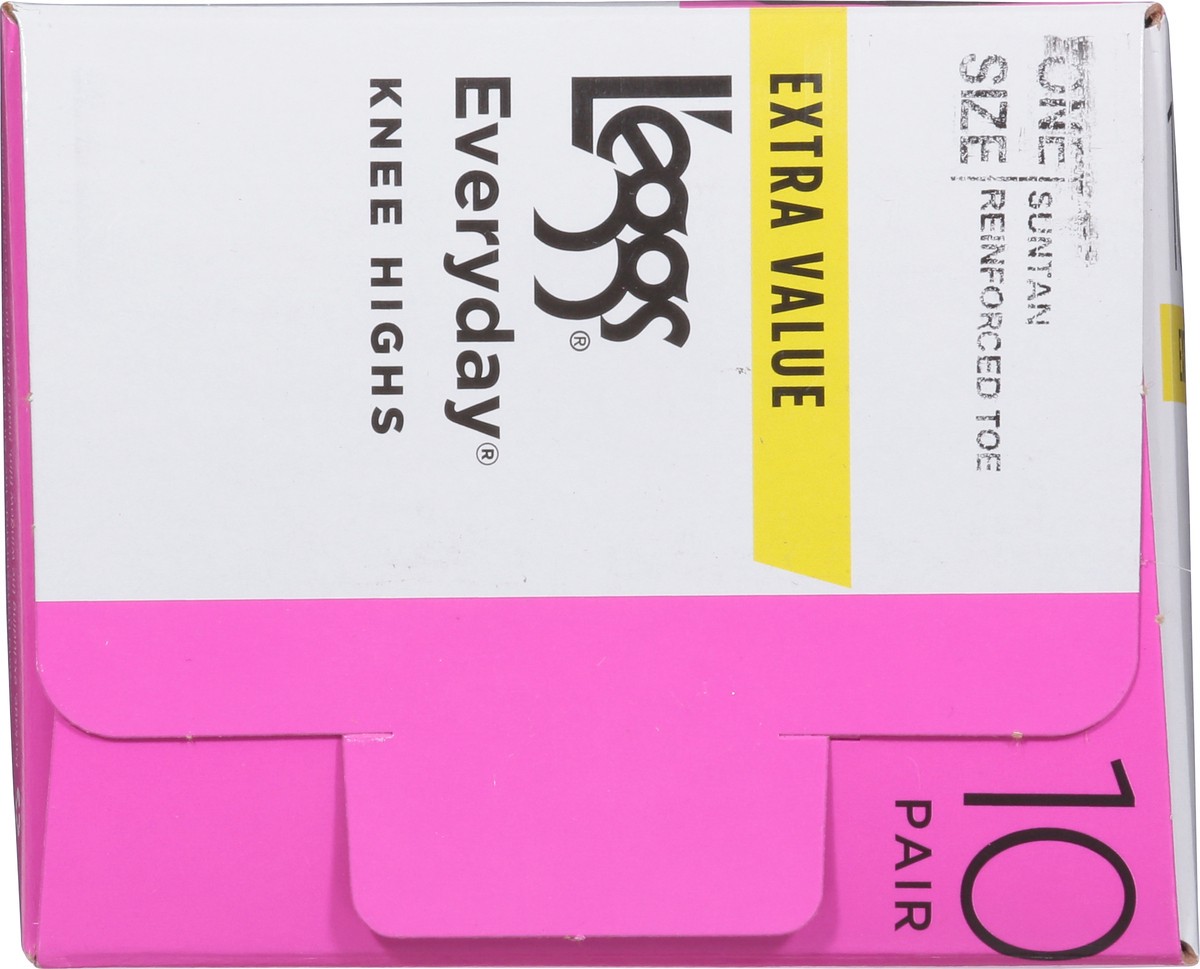 slide 4 of 9, L'eggs Everyday Extra Value Suntan Knee Highs 10 ea, 10 ct