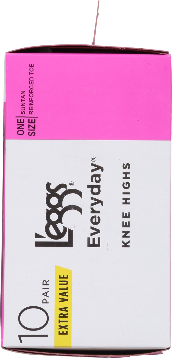 slide 8 of 9, L'eggs Everyday Extra Value Suntan Knee Highs 10 ea, 10 ct