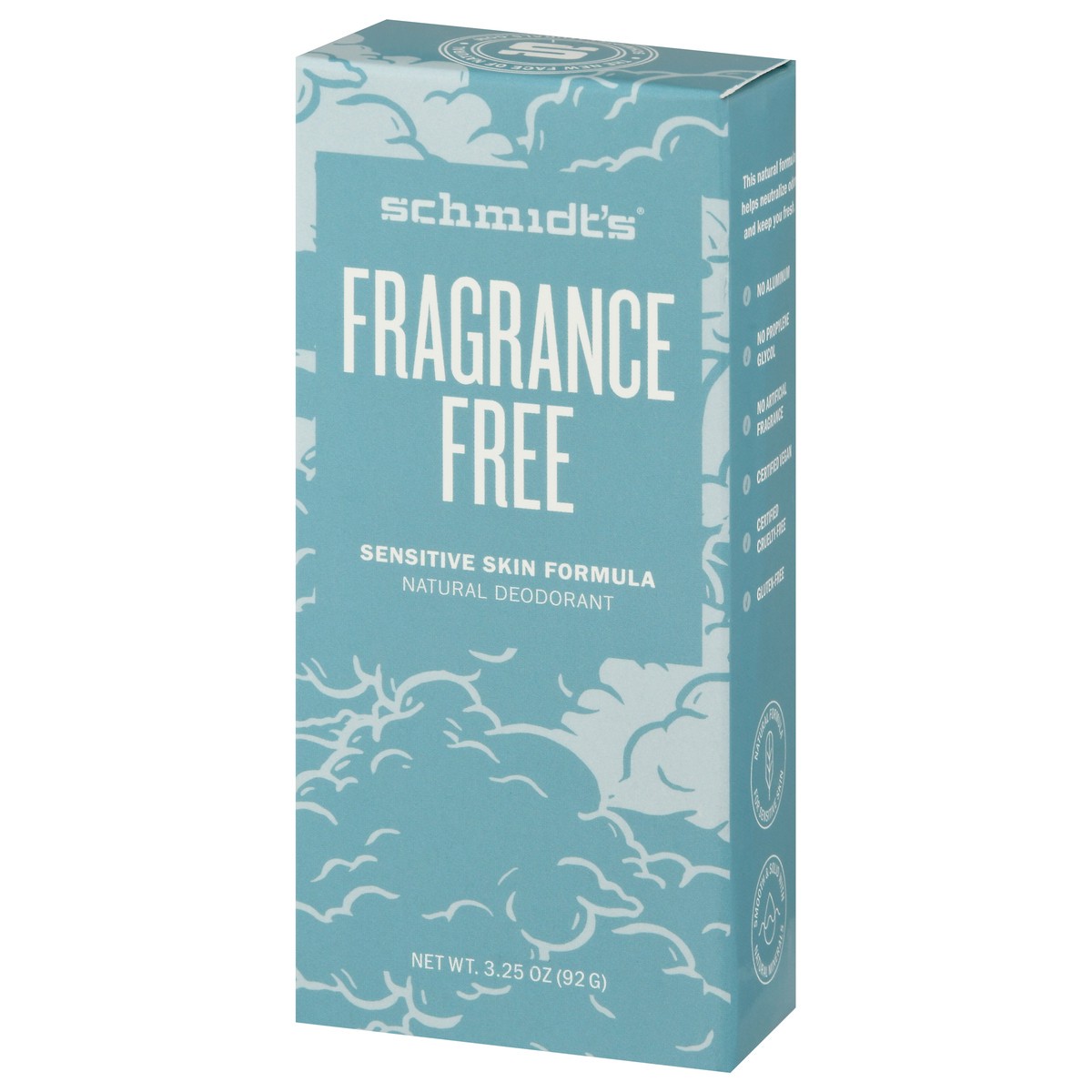 slide 8 of 9, Schmidt's Aluminum Free Natural Deodorant Fragrance Free, 3.25 oz, 3.25 oz