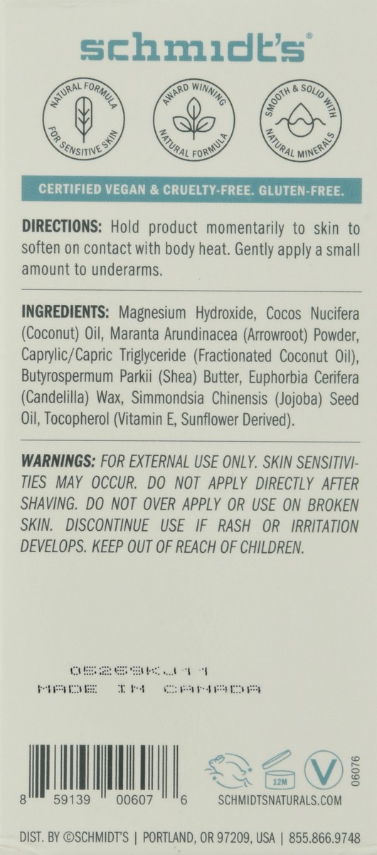 slide 2 of 9, Schmidt's Aluminum Free Natural Deodorant Fragrance Free, 3.25 oz, 3.25 oz