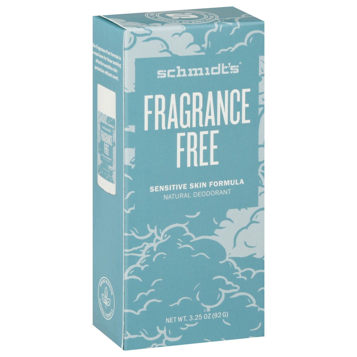 slide 3 of 9, Schmidt's Aluminum Free Natural Deodorant Fragrance Free, 3.25 oz, 3.25 oz