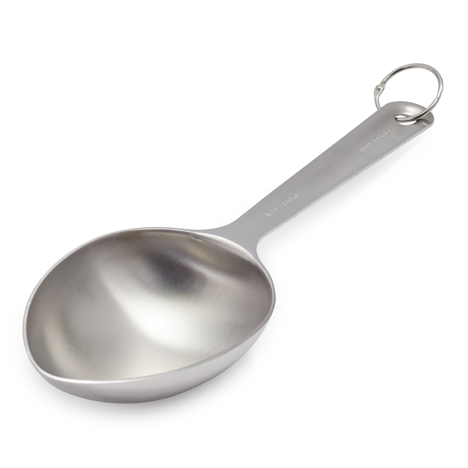 slide 1 of 1, Sur La Table Stainless Steel Measuring Scoops, 1/2 cup