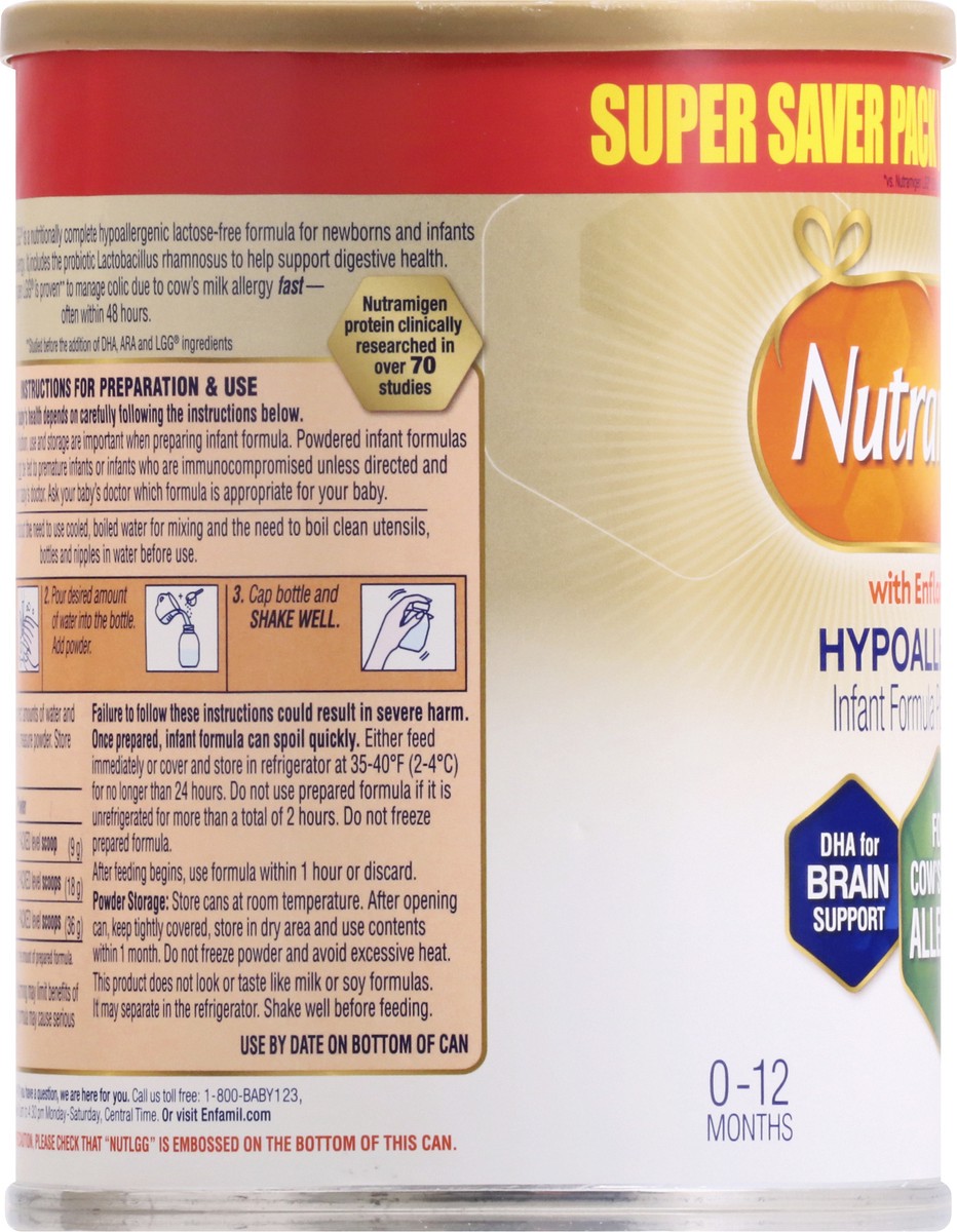 slide 7 of 13, Nutramigen Super Saver Pack 0-12 Months Infant Formula Powder with Iron 27.8 oz, 27.8 oz