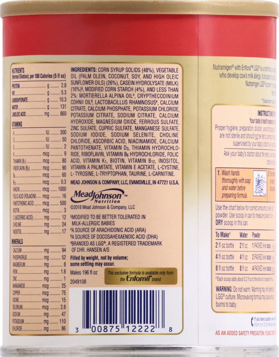 slide 6 of 13, Nutramigen Super Saver Pack 0-12 Months Infant Formula Powder with Iron 27.8 oz, 27.8 oz