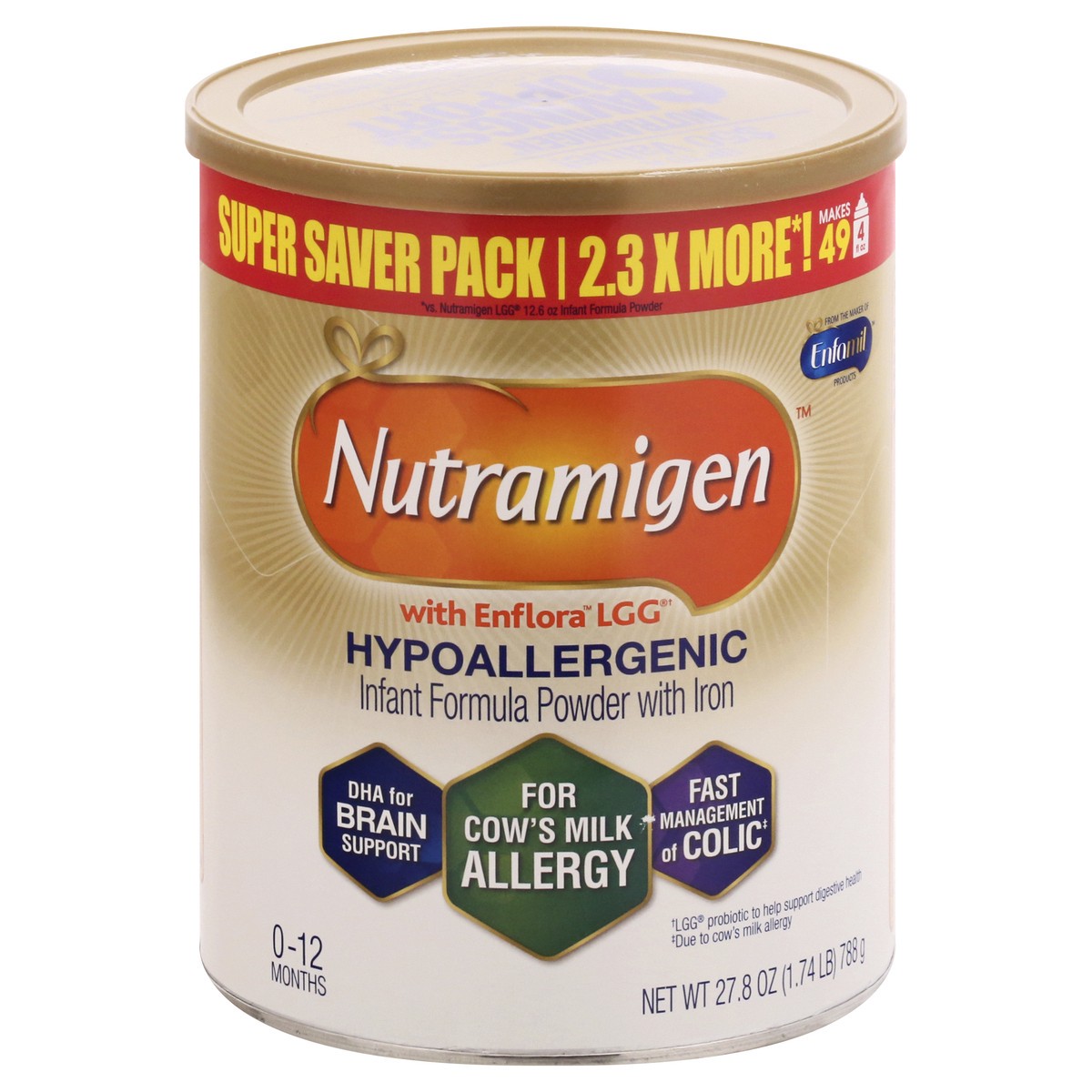 slide 12 of 13, Nutramigen Super Saver Pack 0-12 Months Infant Formula Powder with Iron 27.8 oz, 27.8 oz