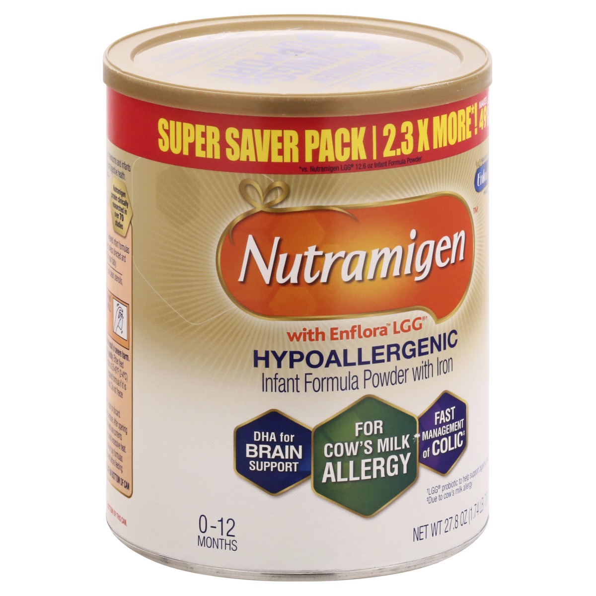 slide 9 of 13, Nutramigen Super Saver Pack 0-12 Months Infant Formula Powder with Iron 27.8 oz, 27.8 oz
