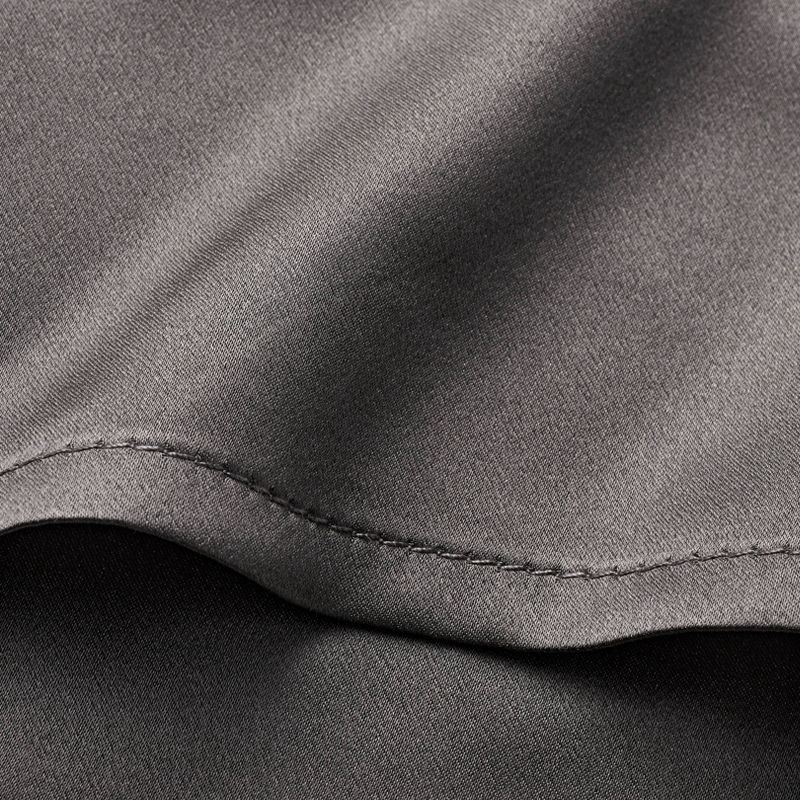 slide 3 of 4, Standard Solid Silk Pillowcase Gray - Casaluna™, 1 ct