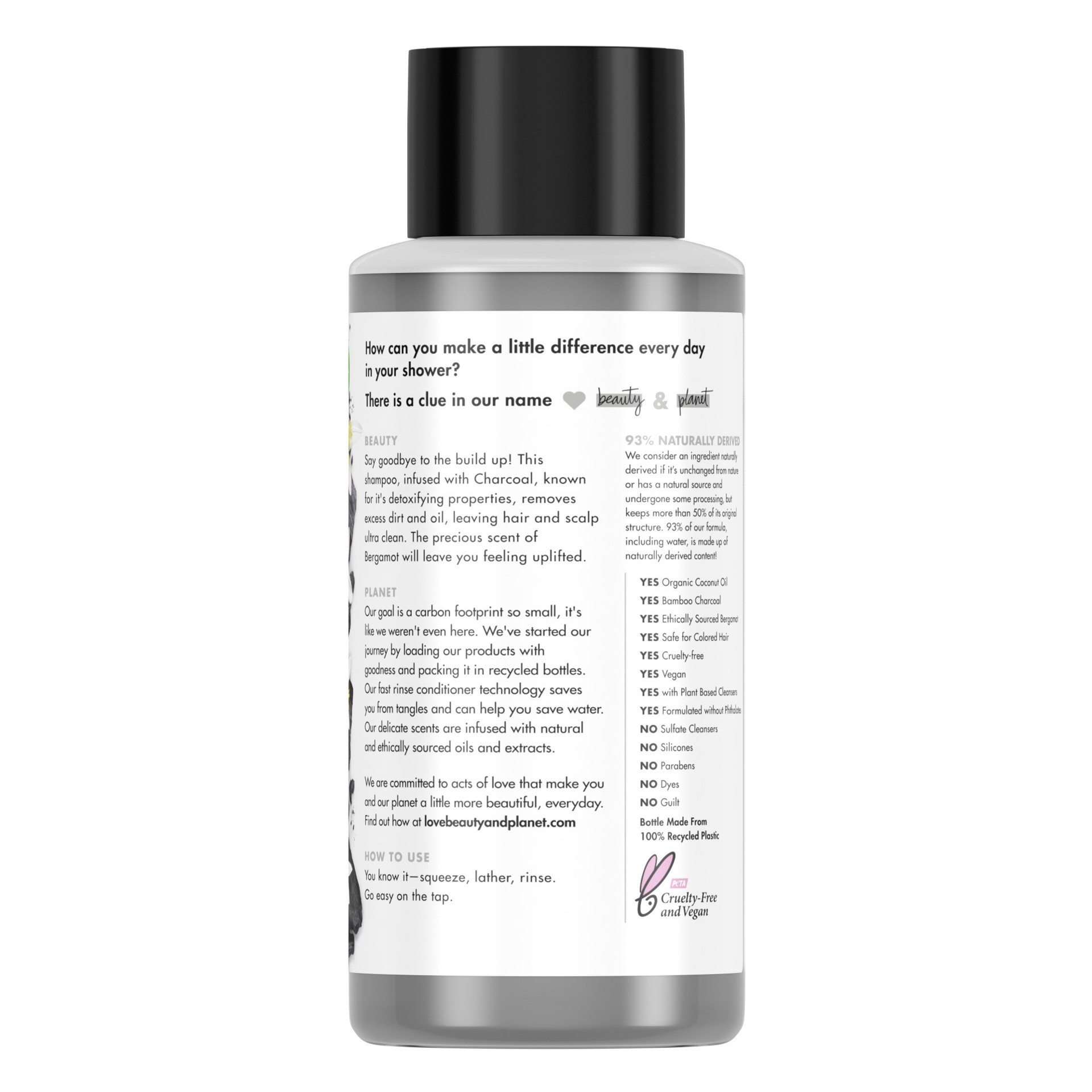 slide 6 of 7, Love Beauty and Planet Sulfate Free Clarifying Shampoo Charcoal & Bergamot, 13.5 oz, 13.5 oz