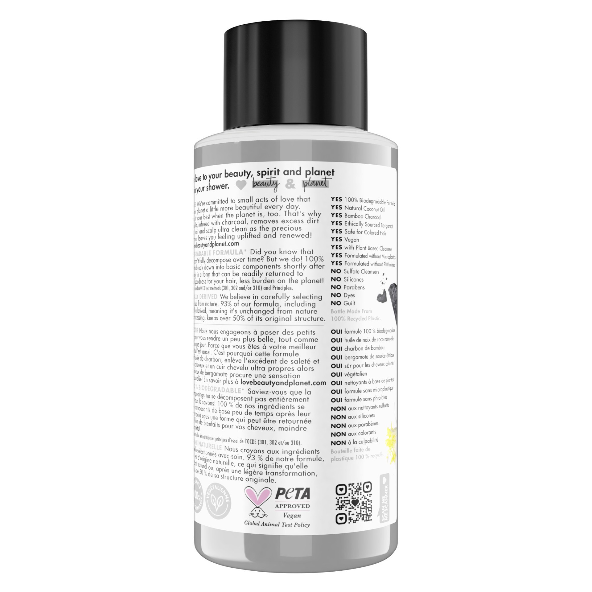 slide 3 of 7, Love Beauty and Planet Sulfate Free Clarifying Shampoo Charcoal & Bergamot, 13.5 oz, 13.5 oz