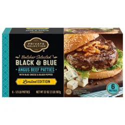 Private Selection Angus Beef Black Black And Blue Patties