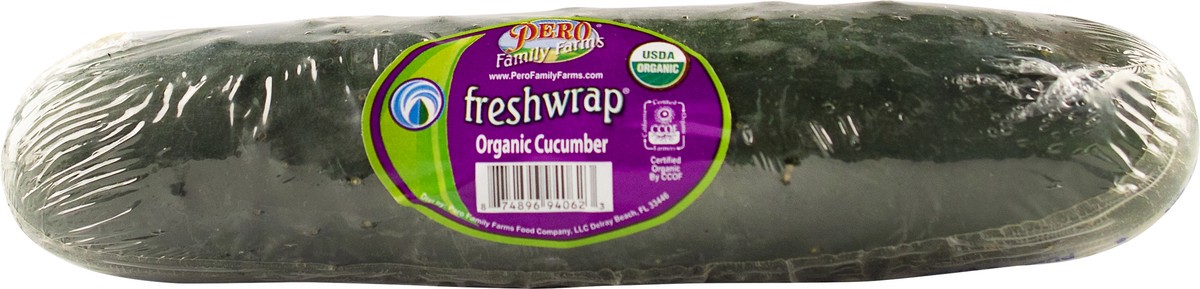 slide 2 of 9, Pero Family Farms Freshwrap Organic Cucumber 1 ea, 1 ct