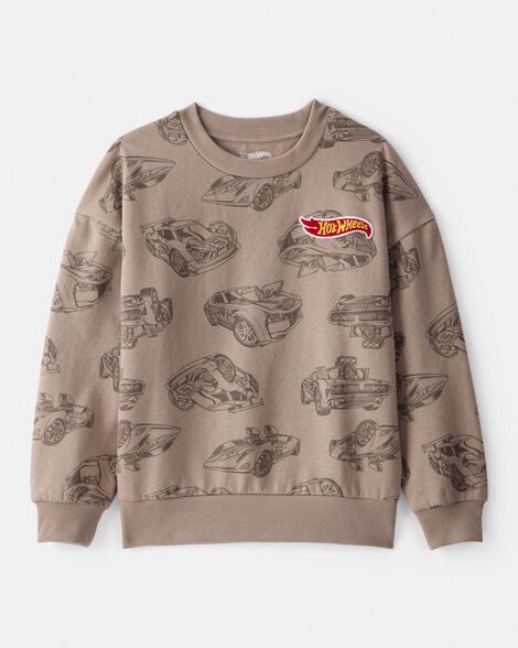 slide 1 of 2, Carter's Carters Boys Hot Wheels™ Pullover Sweatshirt - Brown Beige 5, 1 ct