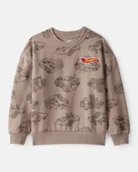 Carter's Carters Boys Hot Wheels™ Pullover Sweatshirt - Brown Beige 5