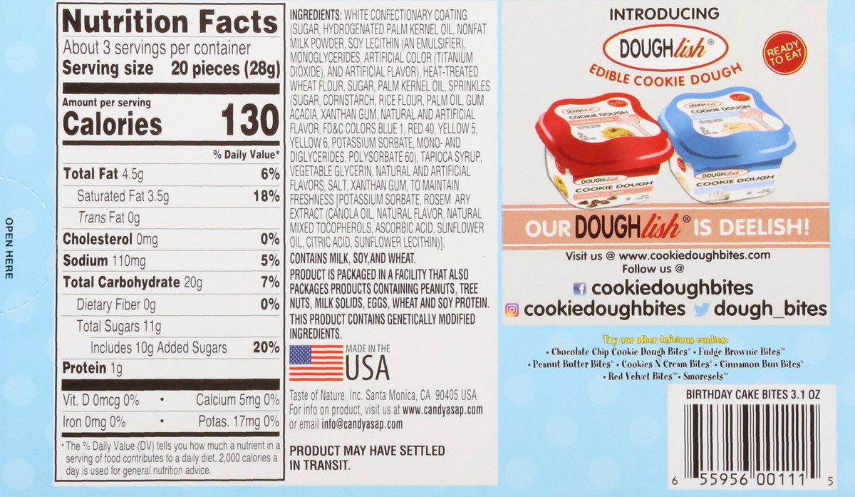 slide 2 of 14, Cookie Dough Bites Birthday Cake Bites with Sprinkles 3.1 oz, 3.1 oz
