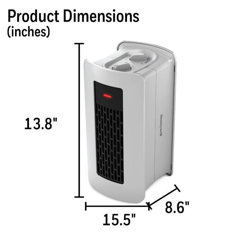 slide 8 of 8, Honeywell Dual Position Heater Fan Gray HHF250V2, 1 ct