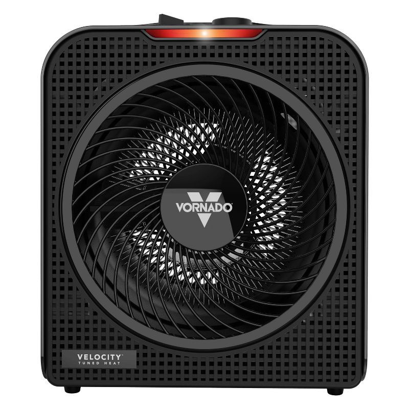 slide 5 of 5, Vornado Velocity 4 Whole Room Vortex Indoor Heater: Portable Electric Space Heater with Adjustable Thermostat, 1500W, Black, 1 ct