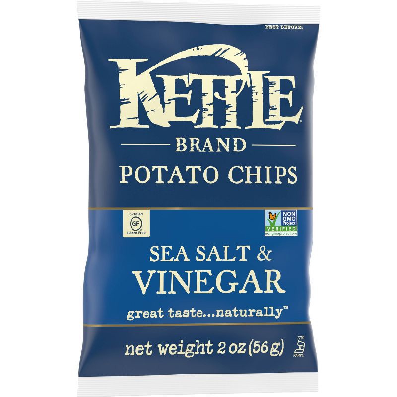 slide 7 of 8, Kettle Brand Potato Chips Salt & Vinegar Kettle Chips Snack - 2oz, 2 oz