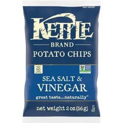 Kettle Brand Potato Chips Salt & Vinegar Kettle Chips Snack - 2oz