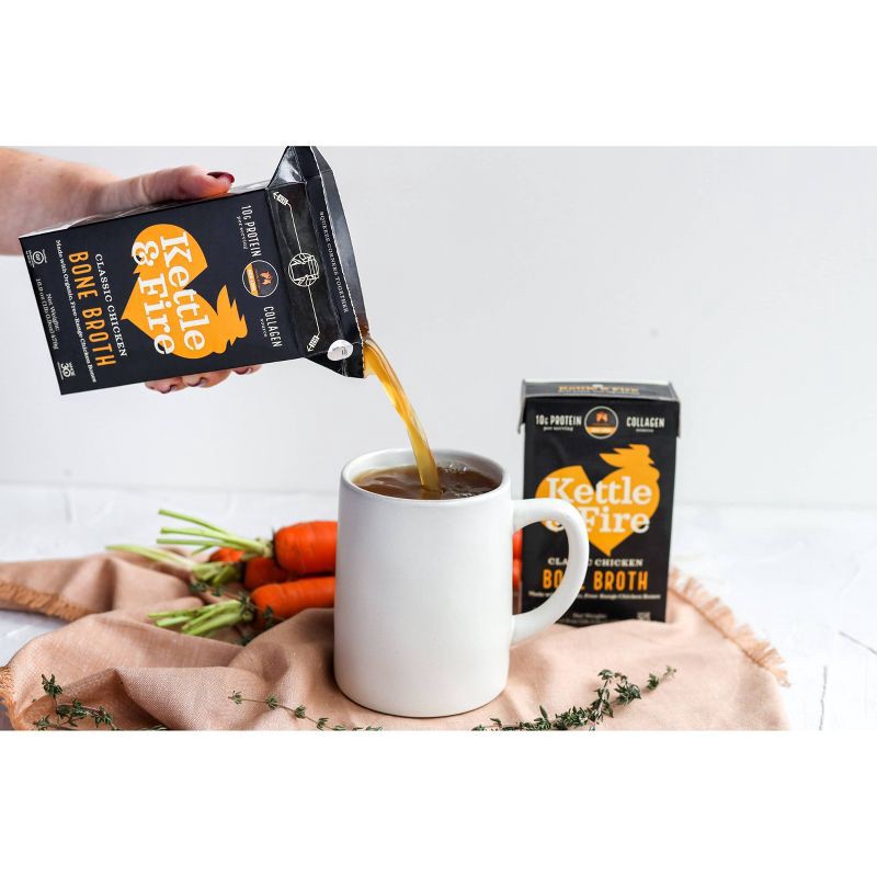 slide 3 of 5, Kettle & Fire Organic Gluten Free Chicken Bone Broth - 16.9oz, 16.9 oz