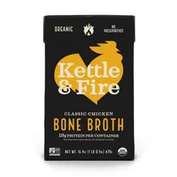 Kettle & Fire Organic Gluten Free Chicken Bone Broth - 16.9oz