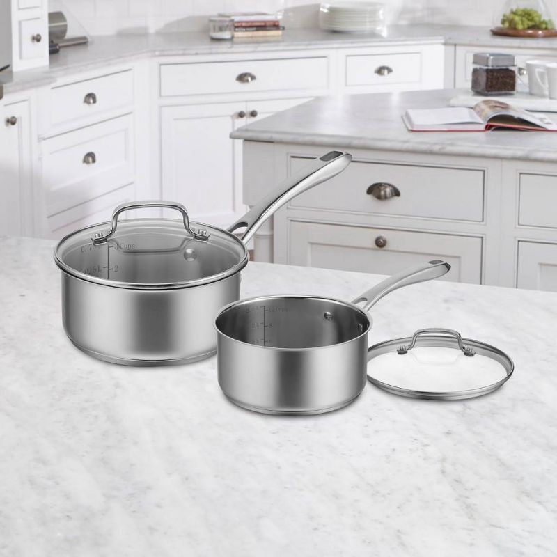 Cuisinart Classic 4pc Stainless Steel Saucepan Set (1.5qt & 3qt) - 83-4 4  ct, 1.5 qt, 3 qt