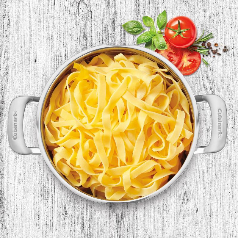 slide 4 of 6, Cuisinart Classic 5.75qt Stainless Steel Pasta Pot with Straining Cover - 83665S-22: Induction Safe, Dishwasher-Safe, 5.75 qt