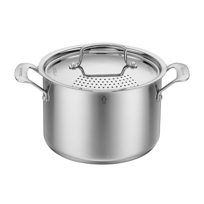 slide 1 of 6, Cuisinart Classic 5.75qt Stainless Steel Pasta Pot with Straining Cover - 83665S-22: Induction Safe, Dishwasher-Safe, 5.75 qt