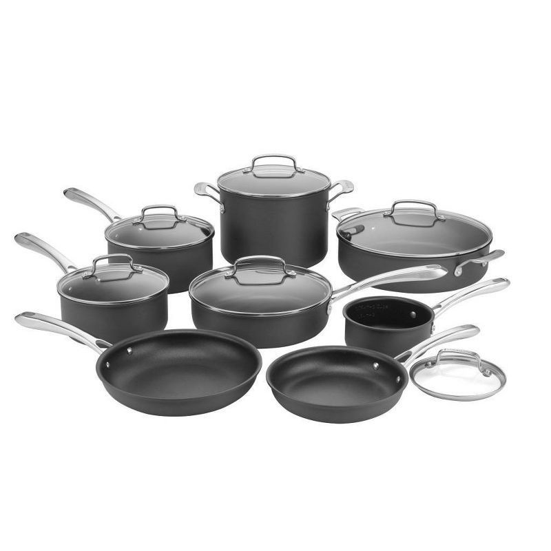 slide 1 of 1, Cuisinart Classic 14pc Hard Anodized Cookware Set - 63-14, 14 ct