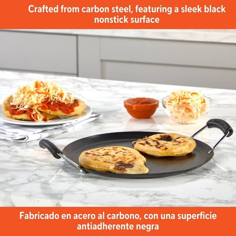 slide 2 of 7, IMUSA 11" Round Carbon Steel Nonstick Comal - Black, 1 ct