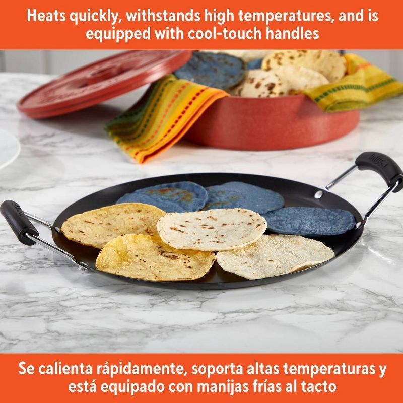 slide 5 of 7, IMUSA 11" Round Carbon Steel Nonstick Comal - Black, 1 ct