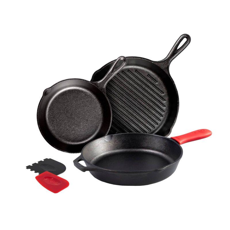 slide 2 of 3, Lodge Seasoned Cast Iron 6pc Starter Set, 6 ct